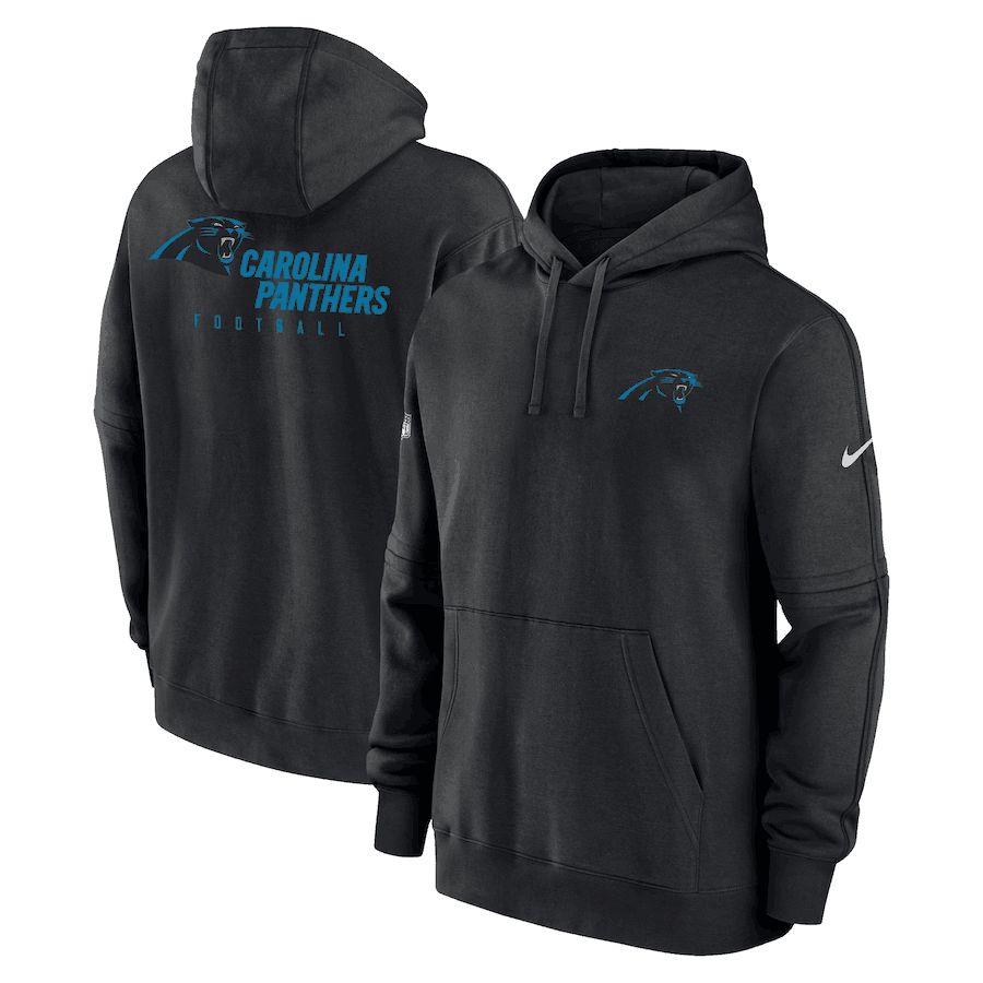 Men 2023 NFL Carolina Panthers black Sweatshirt style 1->carolina panthers->NFL Jersey